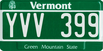 VT license plate YVV399