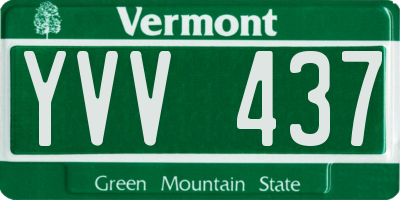 VT license plate YVV437