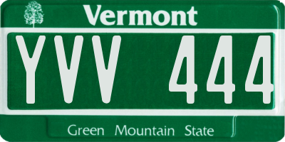 VT license plate YVV444