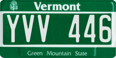 VT license plate YVV446
