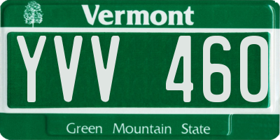 VT license plate YVV460