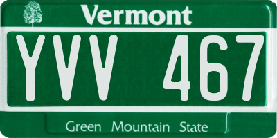 VT license plate YVV467