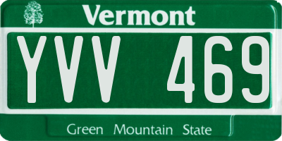 VT license plate YVV469