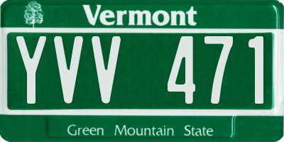 VT license plate YVV471
