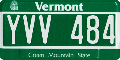 VT license plate YVV484