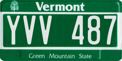 VT license plate YVV487