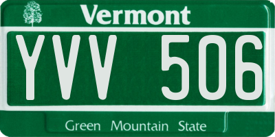 VT license plate YVV506