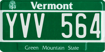 VT license plate YVV564