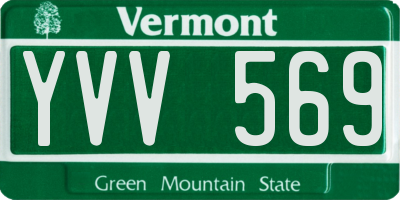 VT license plate YVV569