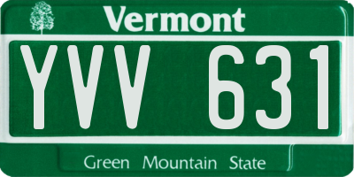 VT license plate YVV631