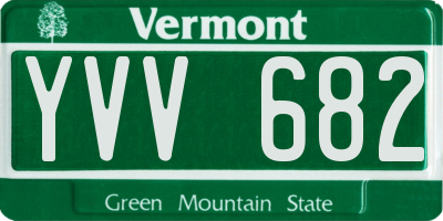 VT license plate YVV682