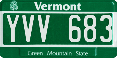 VT license plate YVV683