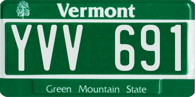 VT license plate YVV691