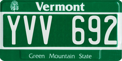 VT license plate YVV692