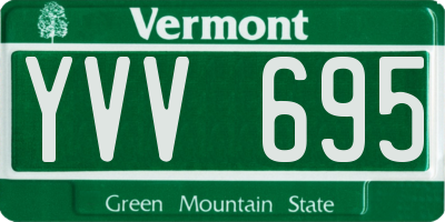 VT license plate YVV695