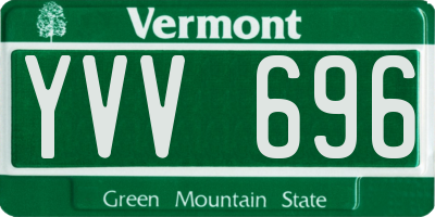 VT license plate YVV696