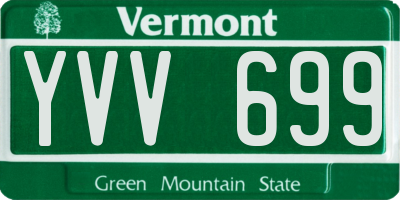 VT license plate YVV699