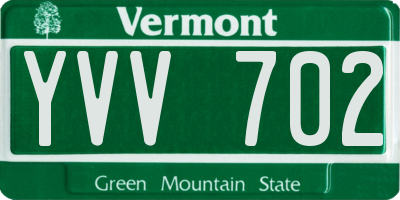 VT license plate YVV702