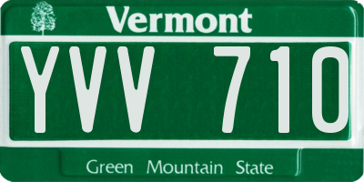 VT license plate YVV710