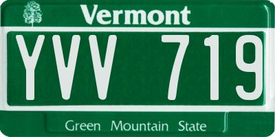 VT license plate YVV719