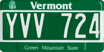 VT license plate YVV724