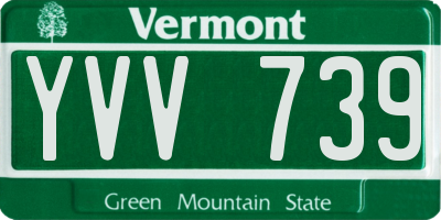 VT license plate YVV739