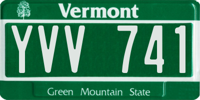 VT license plate YVV741