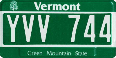 VT license plate YVV744