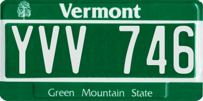 VT license plate YVV746