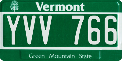 VT license plate YVV766