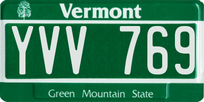 VT license plate YVV769
