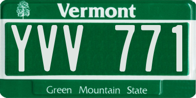 VT license plate YVV771