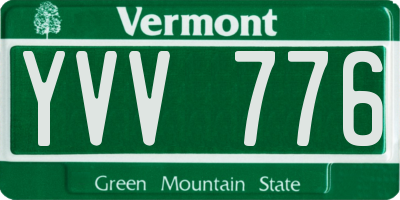 VT license plate YVV776