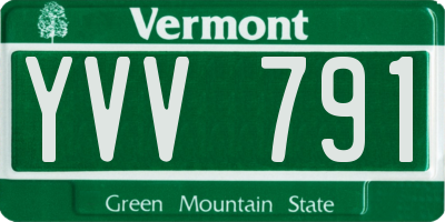 VT license plate YVV791