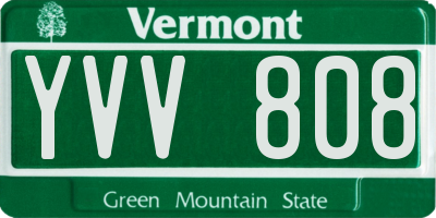 VT license plate YVV808