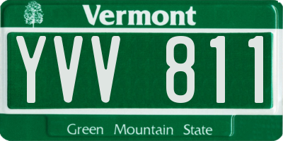 VT license plate YVV811