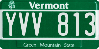 VT license plate YVV813