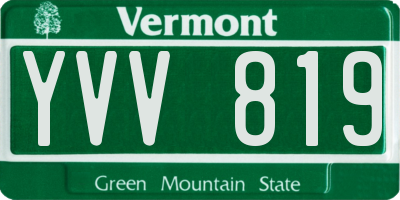 VT license plate YVV819