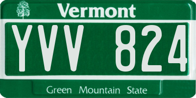 VT license plate YVV824