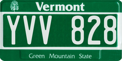 VT license plate YVV828
