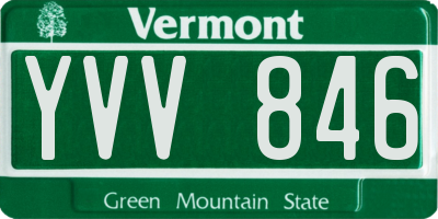 VT license plate YVV846