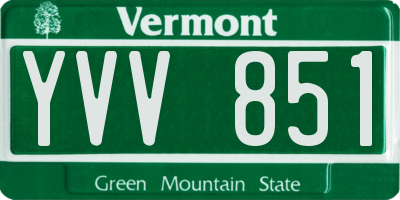 VT license plate YVV851