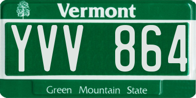 VT license plate YVV864