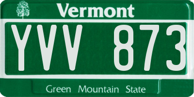 VT license plate YVV873