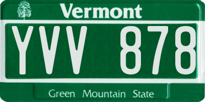 VT license plate YVV878