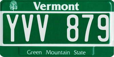 VT license plate YVV879