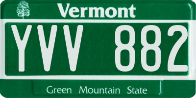 VT license plate YVV882