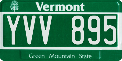 VT license plate YVV895
