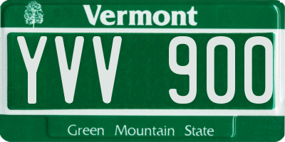 VT license plate YVV900