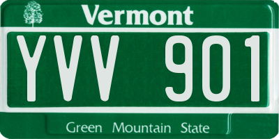 VT license plate YVV901